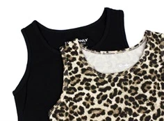 Kids ONLY black/leo tank top (2-pak)